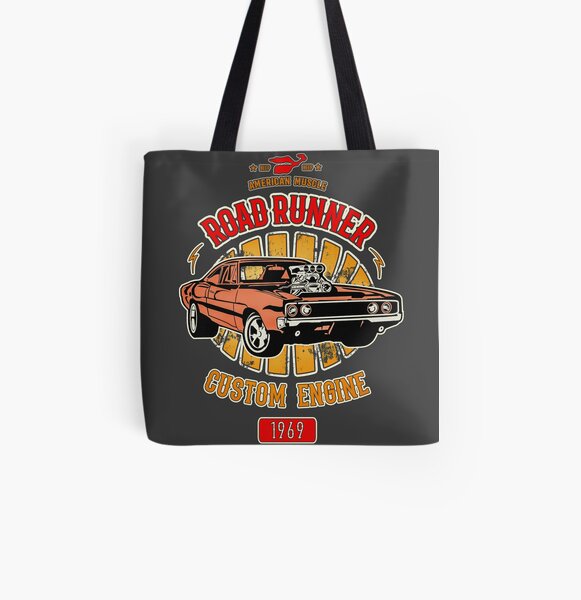 Plymouth Road Runner - American Muscle All Over Print Tote Bag