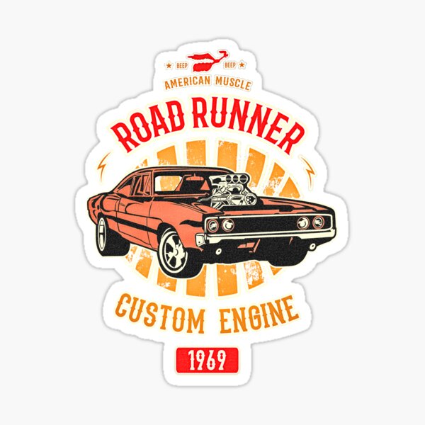 Plymouth Road Runner - American Muscle Glossy Sticker