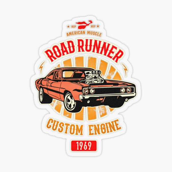 Plymouth Road Runner - American Muscle Transparent Sticker