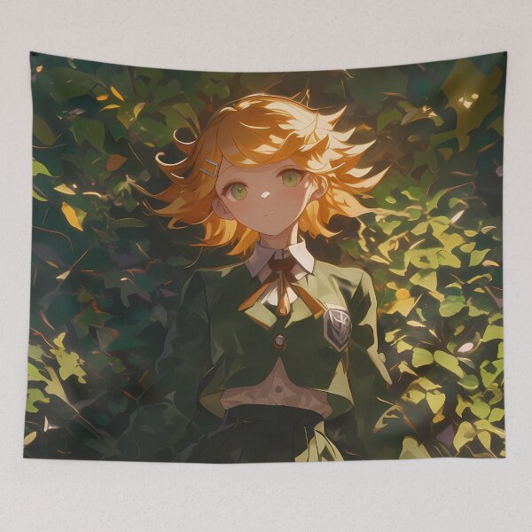 Item preview, Chihiro Fujisaki Green Nature Danganronpa Anime Girl Peaceful Dreamy Garden designed and sold by HumbertoValveno.