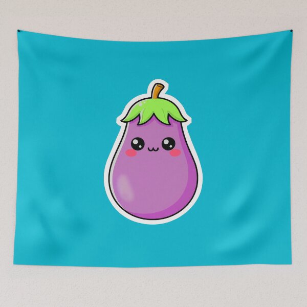 Item preview, Eggplant Buddy – Cute Kawaii Purple Veggie Illustration designed and sold by OOStudio.