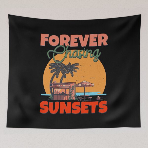 Item preview, Forever Chasing Sunsets – Retro Beach Sunset Aesthetic Design designed and sold by SaadArtCo.