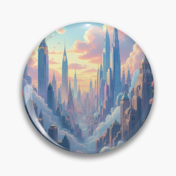 Item preview, RoseGate City – Art Deco meets surreal skyline & floral silence designed and sold by FotoworldEdel.