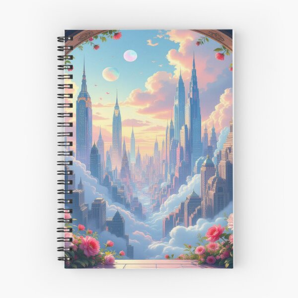 Item preview, RoseGate City – Art Deco meets surreal skyline & floral silence designed and sold by FotoworldEdel.