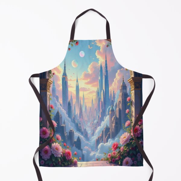 Item preview, RoseGate City – Art Deco meets surreal skyline & floral silence designed and sold by FotoworldEdel.