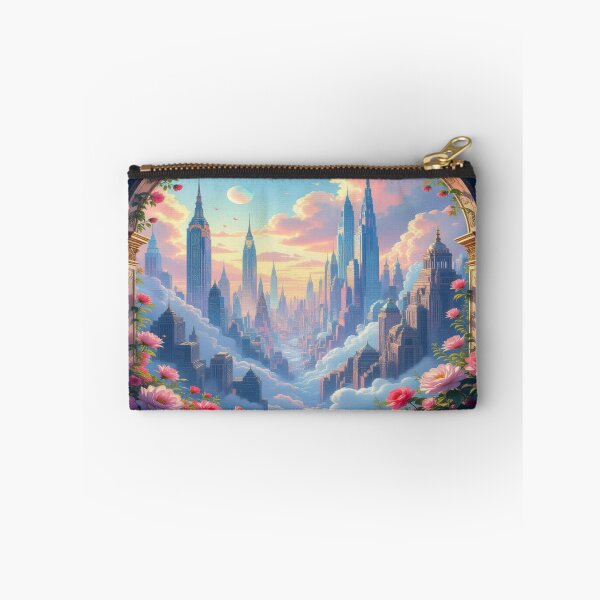 Item preview, RoseGate City – Art Deco meets surreal skyline & floral silence designed and sold by FotoworldEdel.