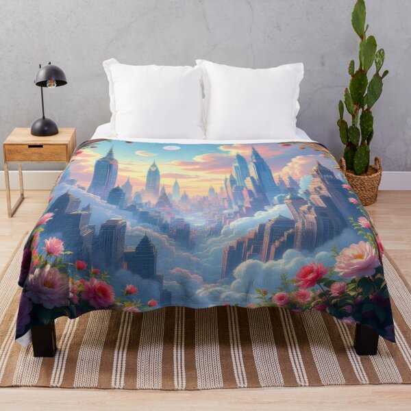 Item preview, RoseGate City – Art Deco meets surreal skyline & floral silence designed and sold by FotoworldEdel.