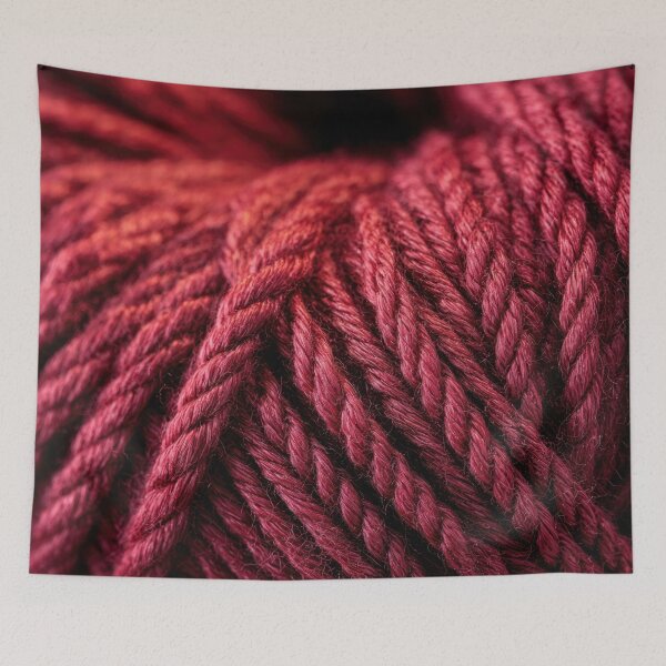 Item preview, Red yarn close-up for crafting designed and sold by anytka.