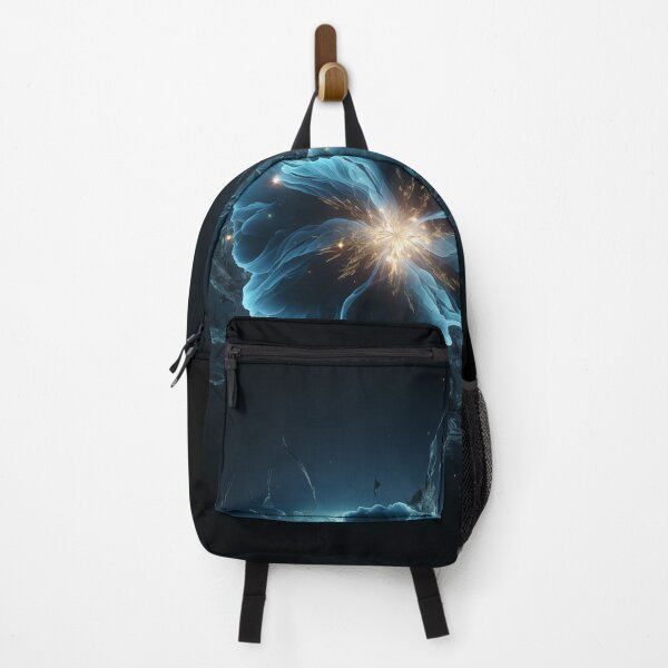 Item preview, A Burst of Energy: The Blue Light Petals Explode from Ice, Revealing a Golden Heart designed and sold by Epsydon Designers.