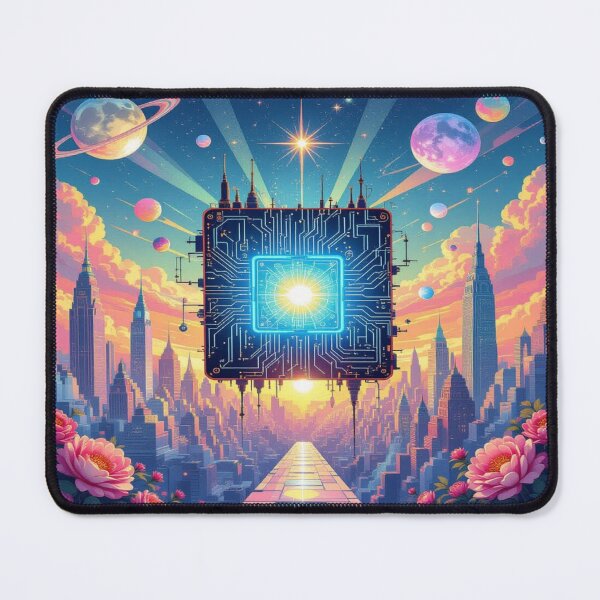 Item preview, Cosmic Circuit – Molecular elegance in Art Deco & surreal technology designed and sold by FotoworldEdel.