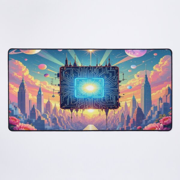 Item preview, Cosmic Circuit – Molecular elegance in Art Deco & surreal technology designed and sold by FotoworldEdel.
