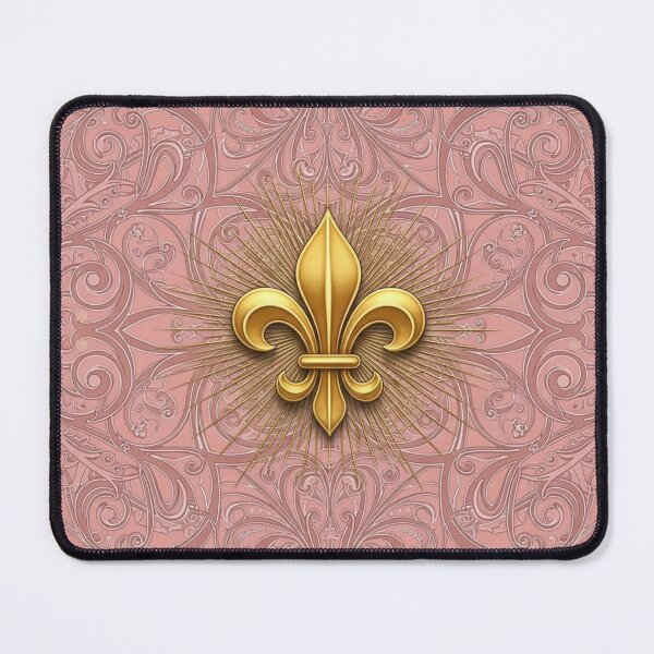 Item preview, Fleur de Lys: Elegant Gold and Pink Art Nouveau designed and sold by ProjectNoah.