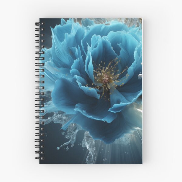 Item preview, A Burst of Energy: The Blue Light Petals Explode from Ice, Revealing a Golden Heart designed and sold by Epsydon Designers.