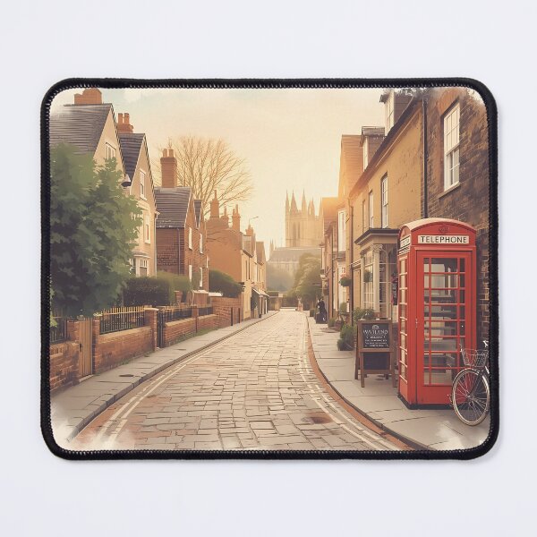 Item preview, Canterbury Scene — Vintage British Street at Golden Hour designed and sold by Aileen404.