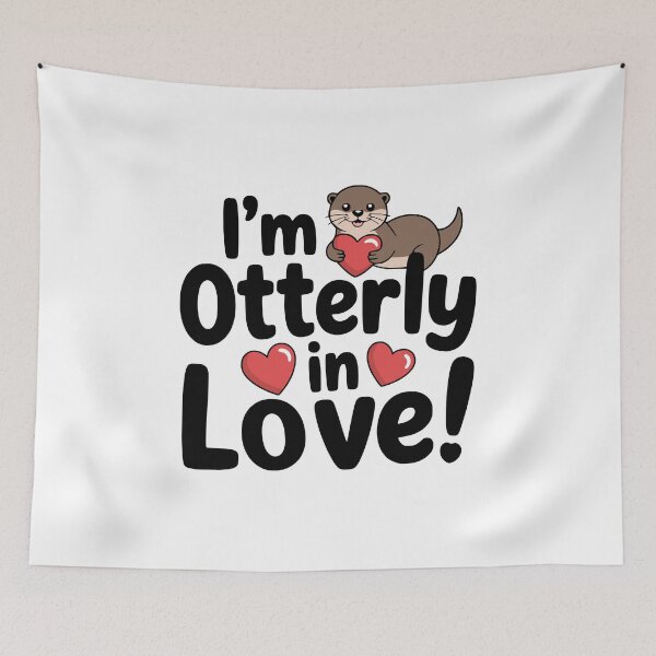 Item preview, I'm Otterly In Love! Cute Otter Pun designed and sold by PMCreative.