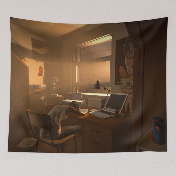 Item preview, Chloe Price overnight sleeping at her desk designed and sold by nicefieldSFM.