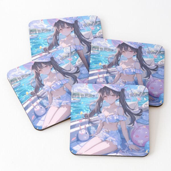 Item preview, Takao Lovely Boat Summer Ride Azur Lane Bright Day Ocean Pastel Anime designed and sold by HumbertoValveno.