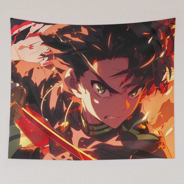 Item preview, Guren Ichinose Burning Blade Seraph Of The End Fiery Warrior Anime designed and sold by HumbertoValveno.