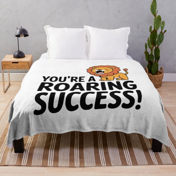 Item preview, You're A Roaring Success! Cute Lion Pun designed and sold by PMCreative.