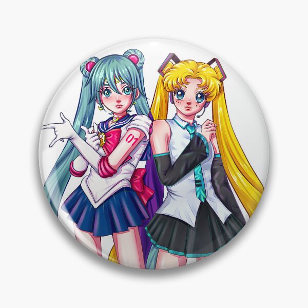 Item preview, Hatsune Miku and sailor moon cosplaying each other designed and sold by RavensArtArray.