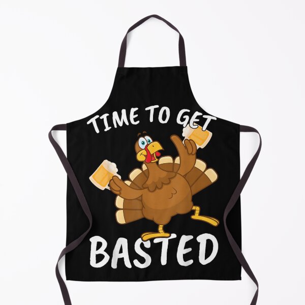 Item preview, Time To Get Basted Funny Turkey Drinking Beer Thanksgiving Party designed and sold by HarinDonreka.