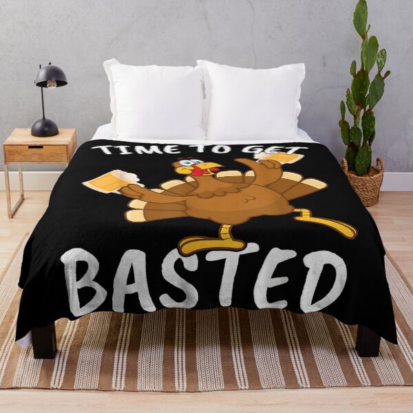 Item preview, Time To Get Basted Funny Turkey Drinking Beer Thanksgiving Party designed and sold by HarinDonreka.
