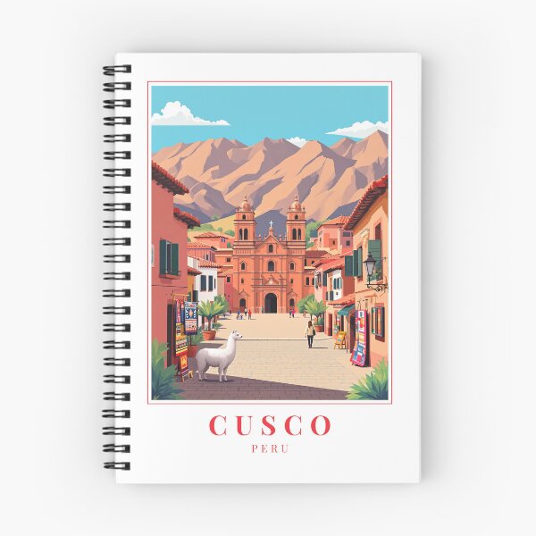 Item preview, Ilustración de Cusco, Perú: ruinas incas, calles coloniales y paisaje urbano andino designed and sold by MapMyMiles.