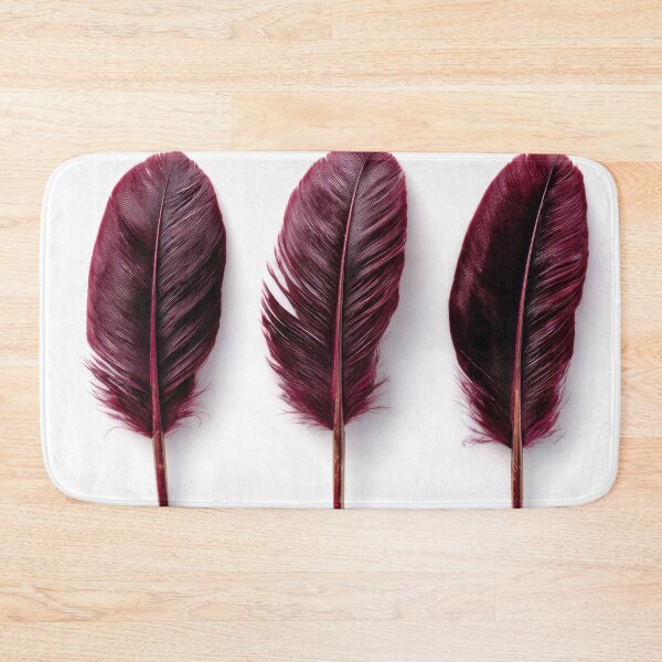 Item preview, Deep red feathers in a row display designed and sold by anytka.