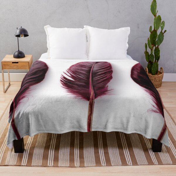 Item preview, Deep red feathers in a row display designed and sold by anytka.