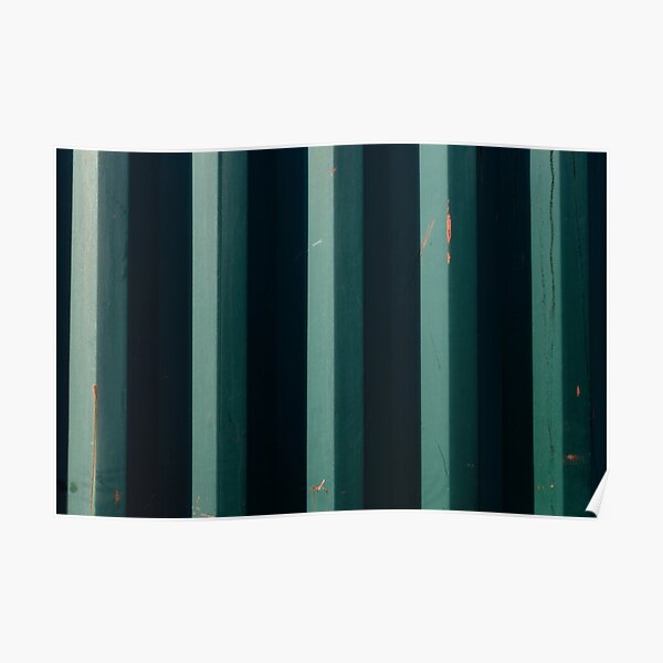 Turquoise Shipping Container Panels Poster