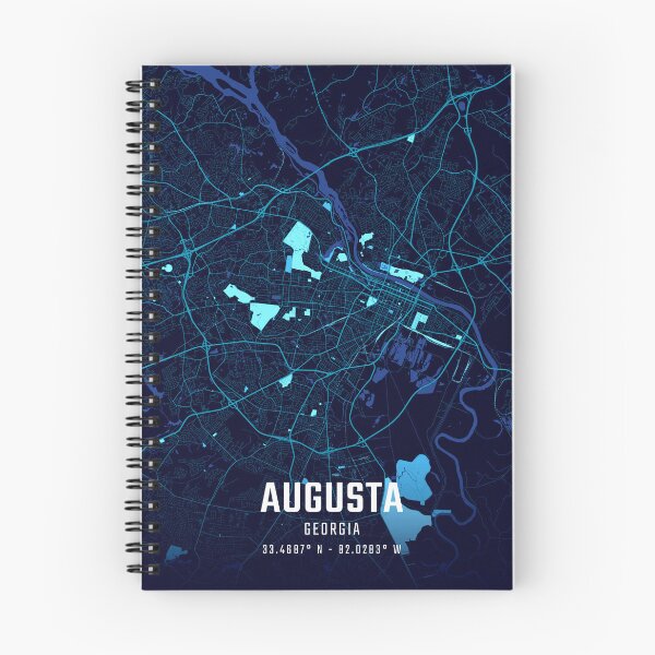 Item preview, Augusta Midnight City Map designed and sold by HomeLivingCo.