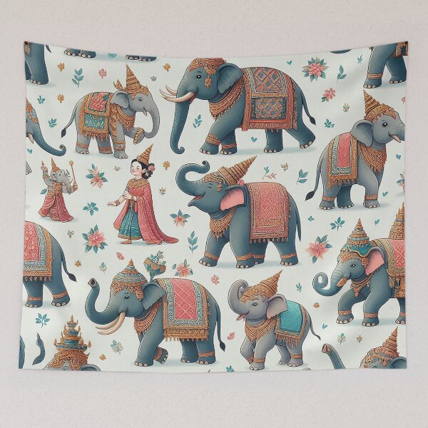 Item preview, Find harmony in tradition with elephant and Thai designs.   designed and sold by Vanich-Panich.