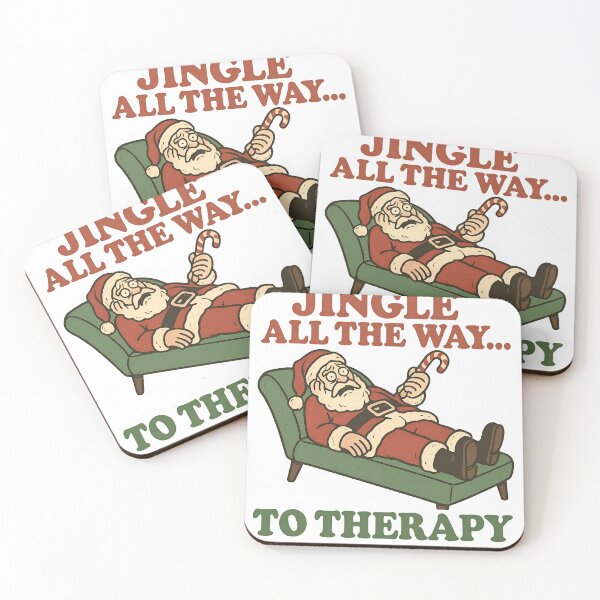 Item preview, Jingle All the Way to Therapy Shirt – Funny Retro Santa Mental Breakdown Christmas Tee designed and sold by FurRealTees.