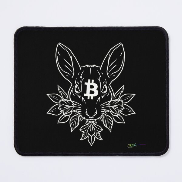 Item preview, Bitcoin Bunny Sacred Geometry – Futuristic Crypto Commander Artwork designed and sold by Benito Del Ray.