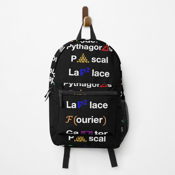 Item preview, Nerdy Minimalist Iconic Mathematicians Names Pythagoras, Pascal, Laplace, Fourier, Cantor, Godel Math Teacher White Text designed and sold by MathWare MathClips.