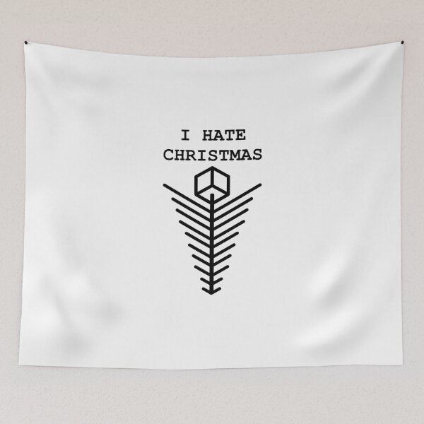 Item preview, I Hate Christmas Minimalist Tree upside down designed and sold by Urszula Żydek.
