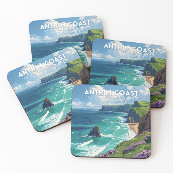 Item preview, Antrim Coast Northern Ireland United Kingdom - Travel art designed and sold by Marciolini.
