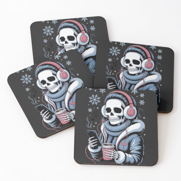Item preview, Winter Music Skeleton Girl | Cozy Gothic Christmas Vibes designed and sold by ColorSplash123.