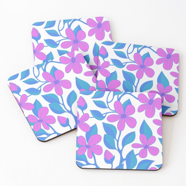 Item preview, Bright flowering vines on white designed and sold by MarySchwindt.