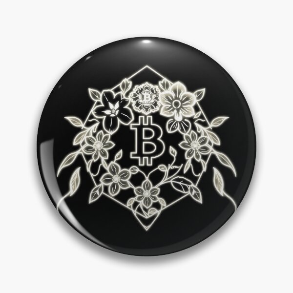 Item preview, Bitcoin Floral Mandala Line Art – Futuristic Crypto Commander Artwork designed and sold by Benito Del Ray.
