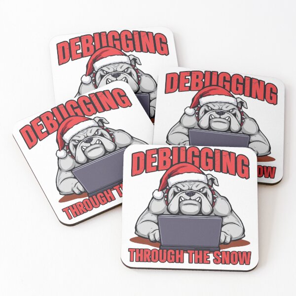 Item preview, Funny Programmer Bulldog - Debugging Through The Snow designed and sold by ShirtHatch.