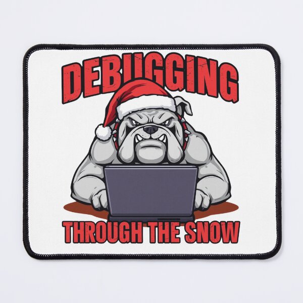 Item preview, Funny Programmer Bulldog - Debugging Through The Snow designed and sold by ShirtHatch.