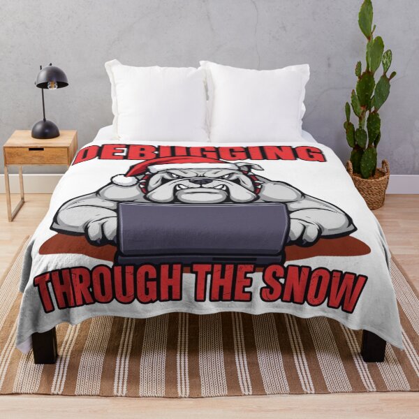 Item preview, Funny Programmer Bulldog - Debugging Through The Snow designed and sold by ShirtHatch.