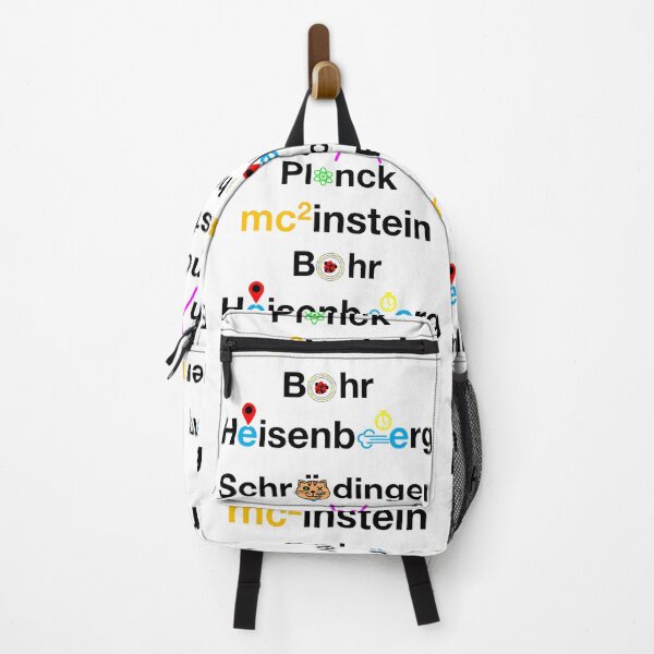 Item preview, Nerdy Minimalist Iconic Quantum Physicists Names Planck, Einstein, Bohr, Heisenberg, Schrodinger, Feynman Quantum Physics Teacher Black Text designed and sold by MathWare MathClips.