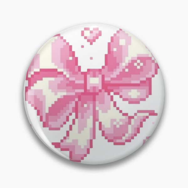 Item preview, Cute pink ribbon pixel designed and sold by croissantback.