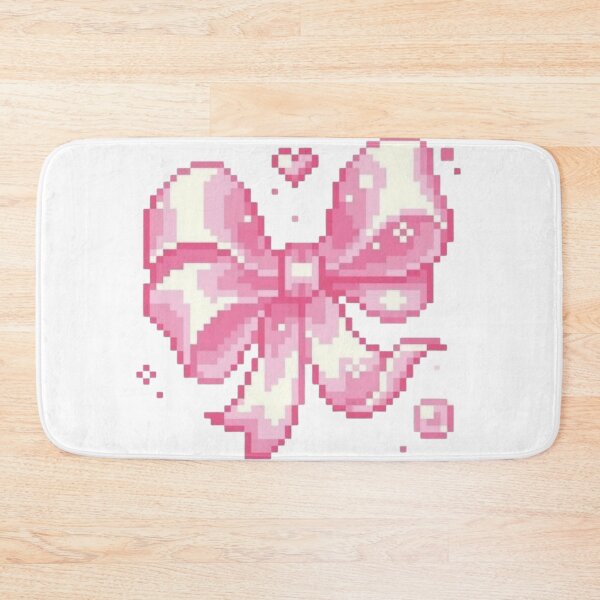 Item preview, Cute pink ribbon pixel designed and sold by croissantback.