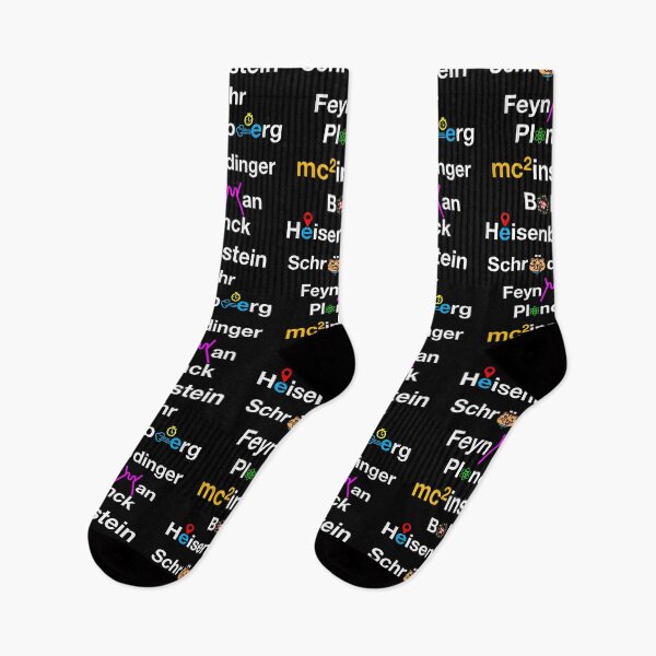 Item preview, Nerdy Minimalist Iconic Quantum Physicists Names Planck, Einstein, Bohr, Heisenberg, Schrodinger, Feynman Quantum Physics Teacher White Text designed and sold by MathWare MathClips.