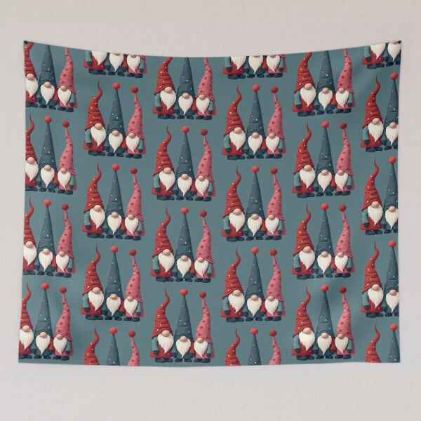 Item preview, Nordic Christmas Gnomes Retro Modern Kitschmas Cut Out designed and sold by taiche.