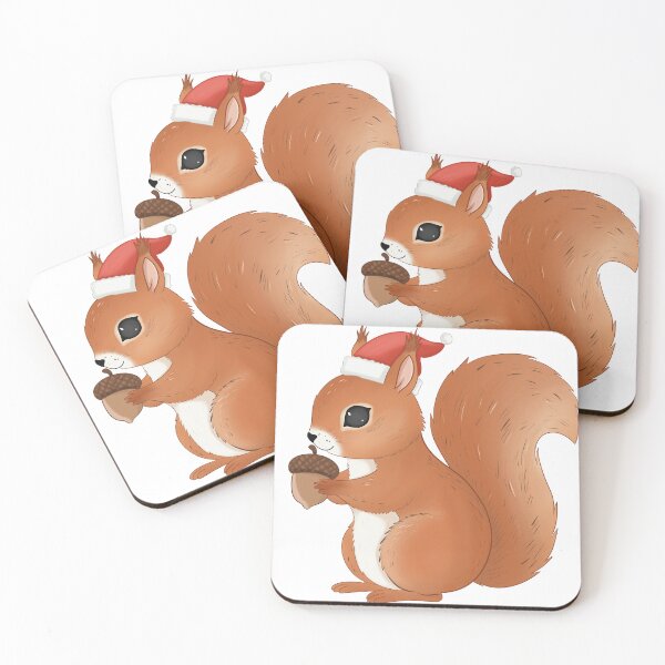 Item preview, Woodland Christmas Squirrel Holding Acorn | Holiday Critter designed and sold by Iqrapixels.
