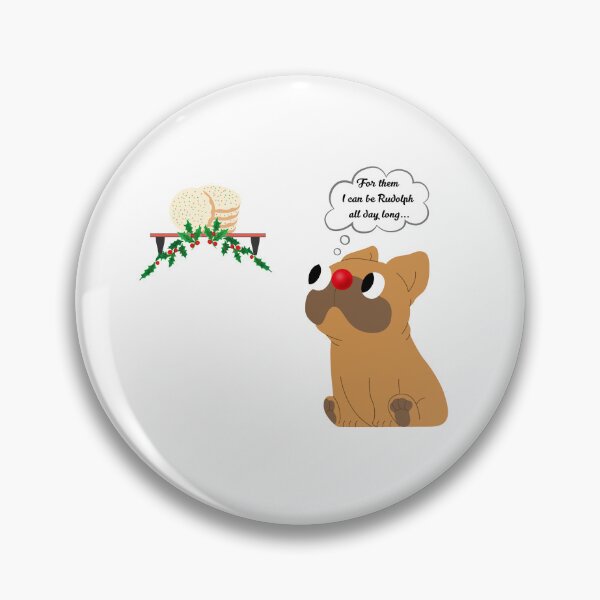 Item preview, Pug Rudolph – All for the Cookies! designed and sold by GreenPeony.